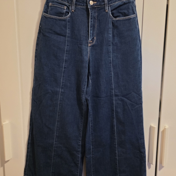 L'agence Houston High Rise Cropped Jean Wide Leg Arroyo Size 29 - Picture 4 of 10